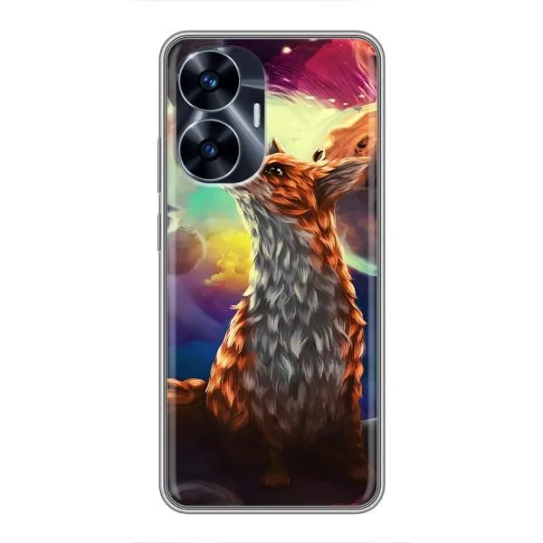 Чехол с принтом «Лисица в космосе» для Realme C55 Чехол с принтом «Лисица в космосе» для Realme C55