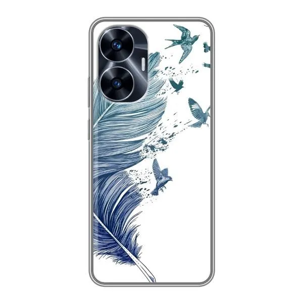 Чехол с принтом «Перышко» для Realme C55