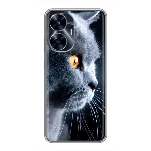 Чохол з принтом «Сірий Кіт» для Realme C55 Чохол з принтом «Сірий Кіт» для Realme C55