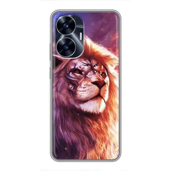 Чехол с принтом «Красочный Лев» для Realme C55 Чехол с принтом «Красочный Лев» для Realme C55