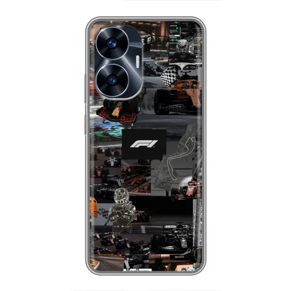 Чохол з принтом «Гоночний колаж Ф1» для Realme C55