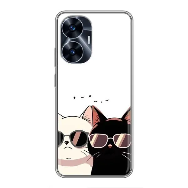 Чехол с принтом «Коты в очках» для Realme C55
