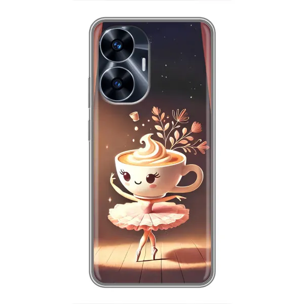 Чехол с принтом «Балерина капучина» для Realme C55