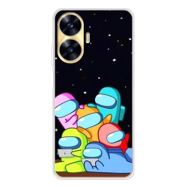 Чехол с принтом «Скины в космосе» для Realme C56