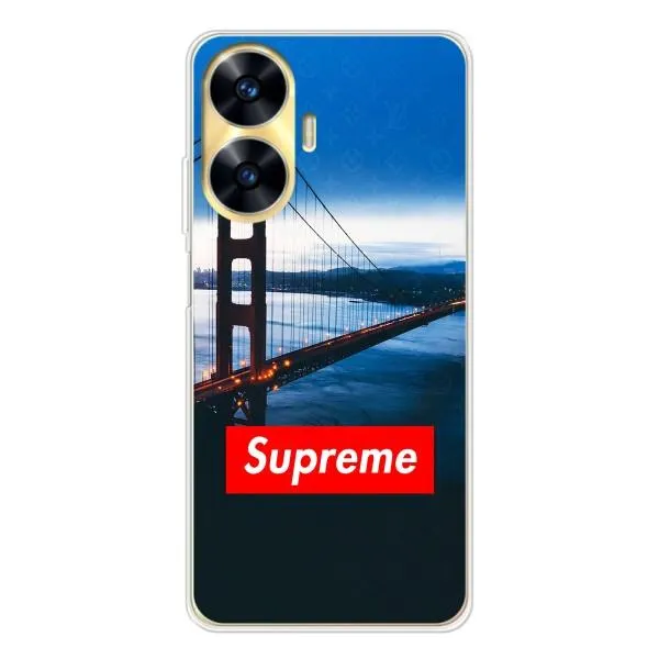 Чехол с принтом «Стиль Supreme» для Realme C56