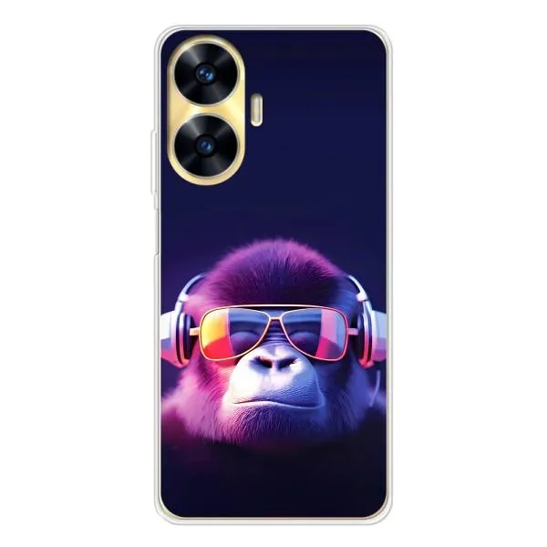 Чехол с принтом «Стильная обезьяна» для Realme C56