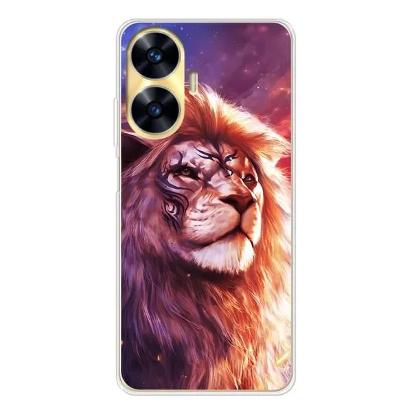 Чехол с принтом «Красочный Лев» для Realme C56