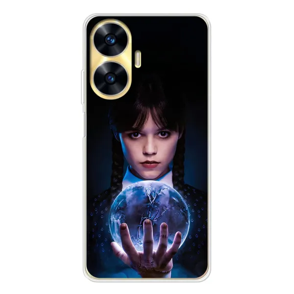 Чехол с принтом «Магическая сфера Уэнздей» для Realme C56 Чехол с принтом «Магическая сфера Уэнздей» для Realme C56