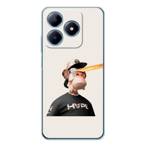 Чехол с принтом «обезьяна NFT в очках» для Realme C61