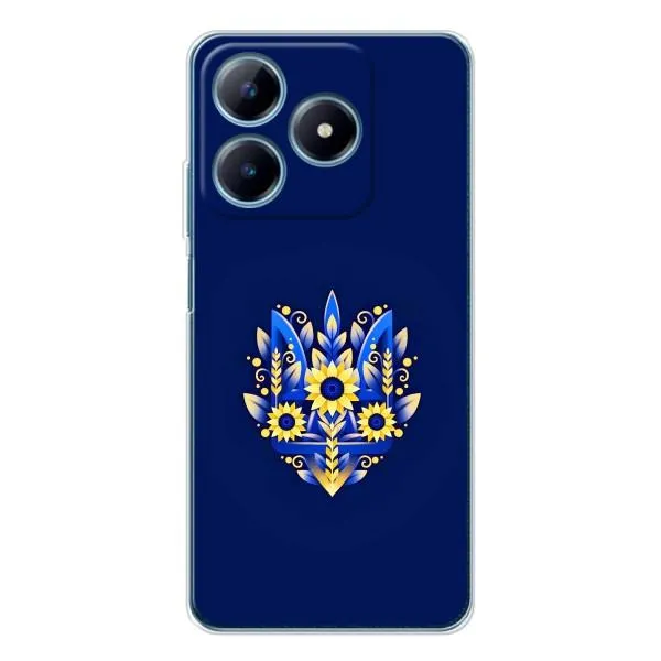 Чехол с принтом «Цветочный Герб» для Realme C61