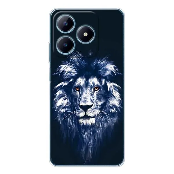 Чехол с принтом «Синий Лев» для Realme C61 Чехол с принтом «Синий Лев» для Realme C61