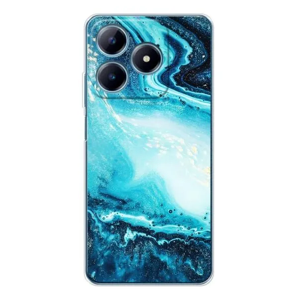Чехол с принтом «Голубой мрамор» для Realme C61 Чехол с принтом «Голубой мрамор» для Realme C61