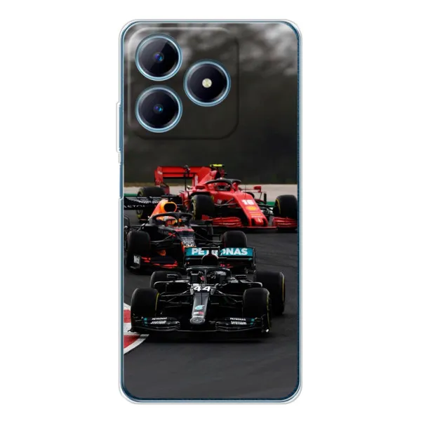 Чехол с принтом «Гонка Формула 1» для Realme C63 4G