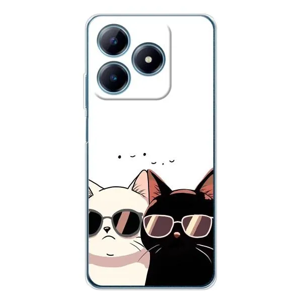 Чехол с принтом «Коты в очках» для Realme C63 4G