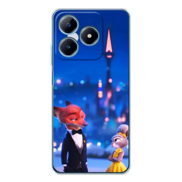 Чехол с принтом «Романтический вечер Зверополис» для Realme C63 4G