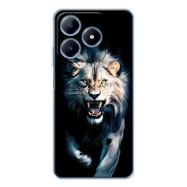 Чехол с принтом «Лев в темноте» для Realme C63 4G