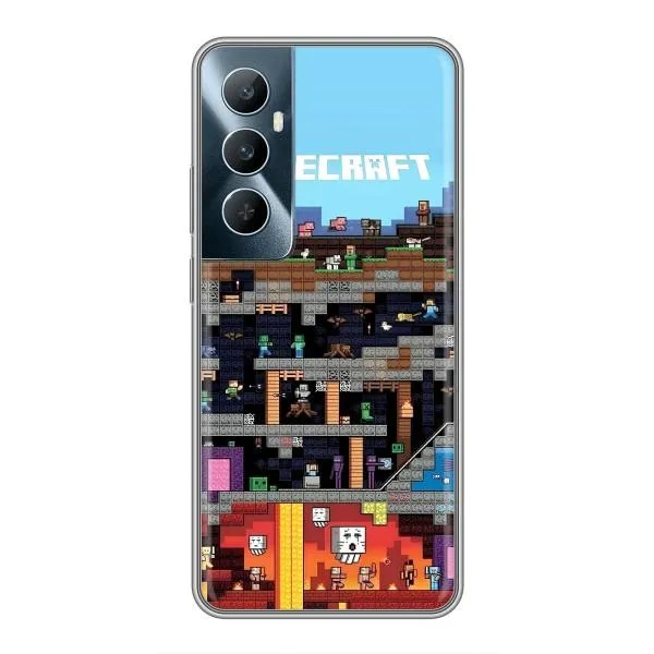 Чехол с принтом «фон Minecraft» для Realme C65 Чехол с принтом «фон Minecraft» для Realme C65