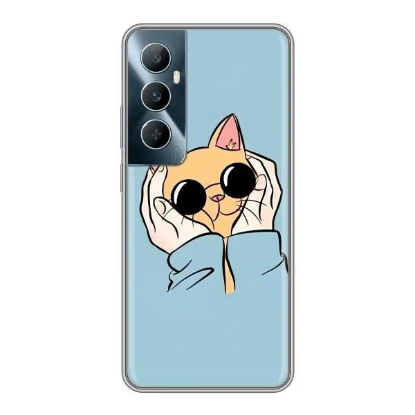 Чехол с принтом «Котик в очках» для Realme C65