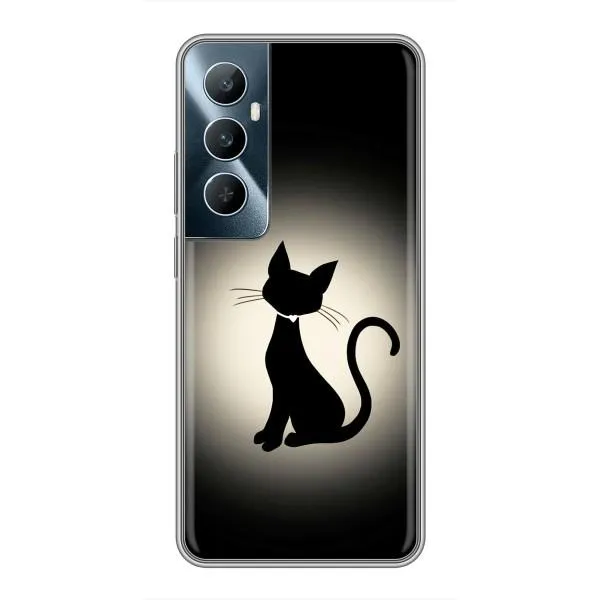 Чехол с принтом «Силуэт котика» для Realme C65