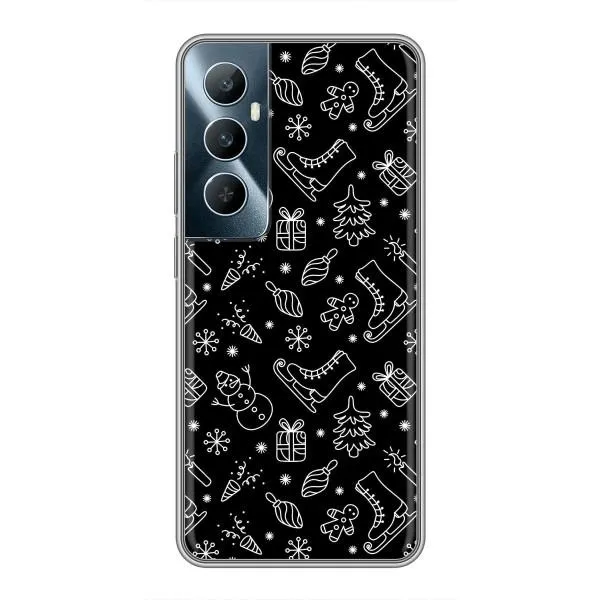 Чехол с принтом «Новогодний фон» для Realme C65