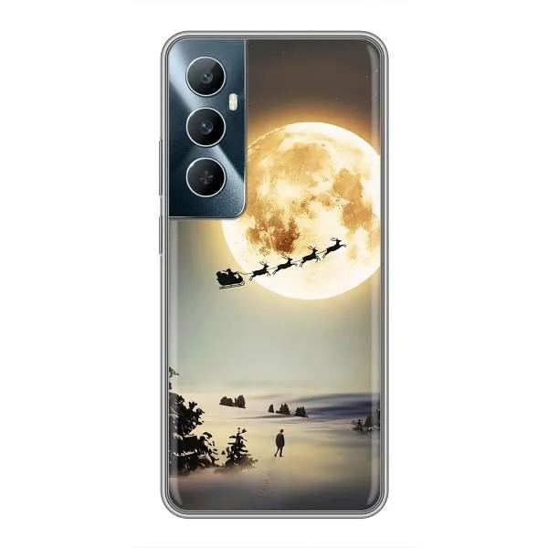 Чехол с принтом «Санта на луне» для Realme C65