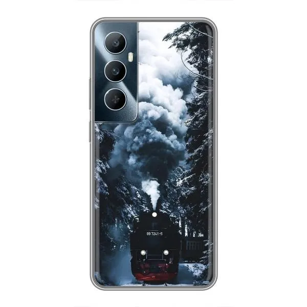 Чехол с принтом «Зимний поезд» для Realme C65