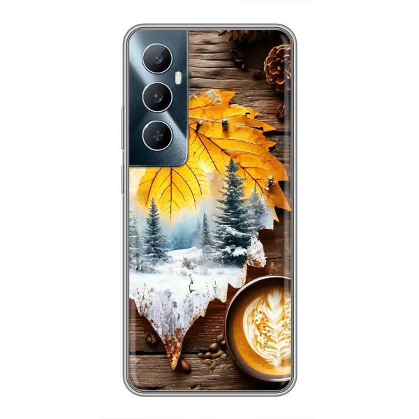 Чехол с принтом «Осенне-зимний кофе» для Realme C65 Чехол с принтом «Осенне-зимний кофе» для Realme C65