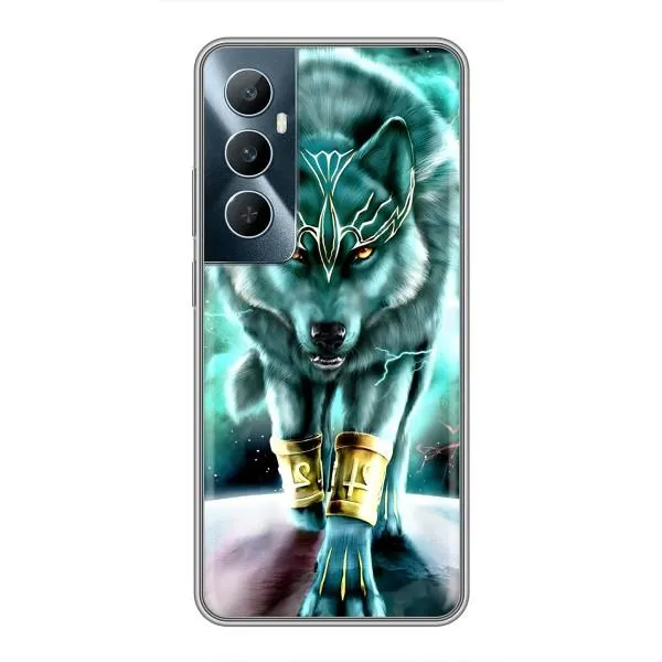 Чехол с принтом «Яркий волк» для Realme C65