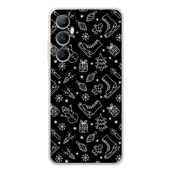 Чехол с принтом «Новогодний фон» для Realme C66
