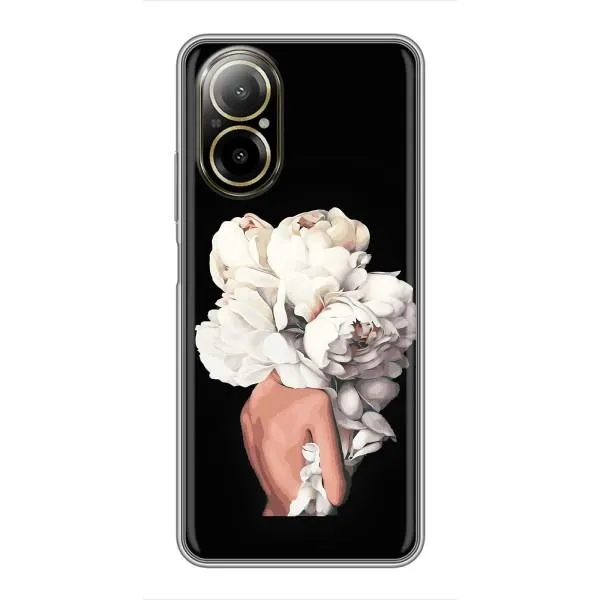Чехол с принтом «Белые цветы» для Realme C67