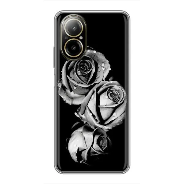 Чохол з принтом «Чорна троянда» для Realme C67