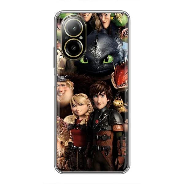 Чехол с принтом «Персонажи дракона» для Realme C67