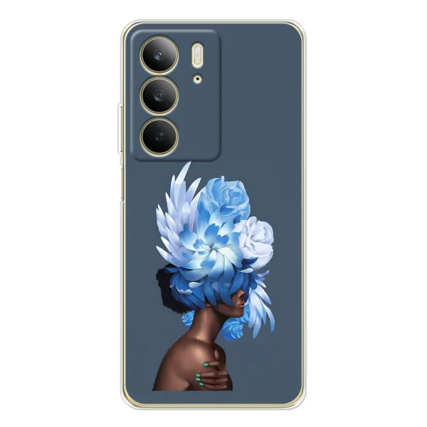 Чехол с принтом «Цветы на голове» для Realme C73 5G