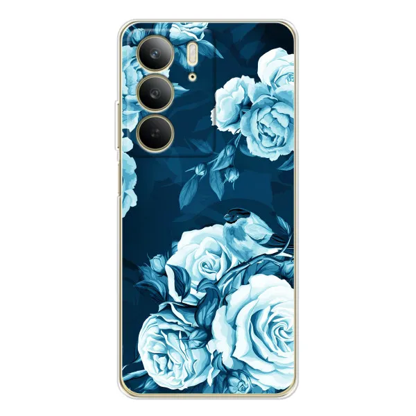Чехол с принтом «Голубые Бутоны» для Realme C73 5G