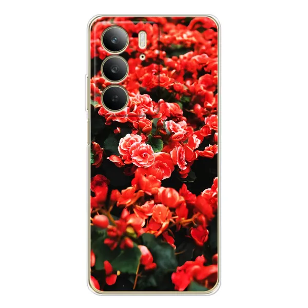 Чехол с принтом «Цветы красные» для Realme C73 5G