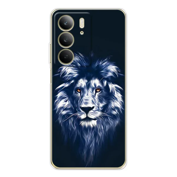 Чехол с принтом «Синий Лев» для Realme C73 5G