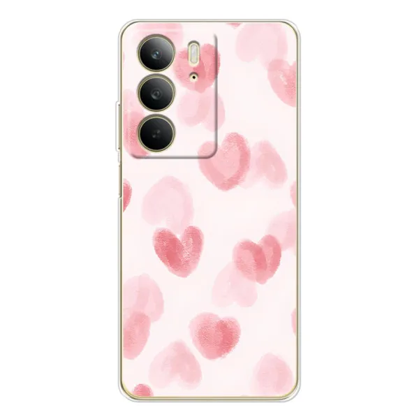Чехол с принтом «Розовые сердечки» для Realme C73 5G