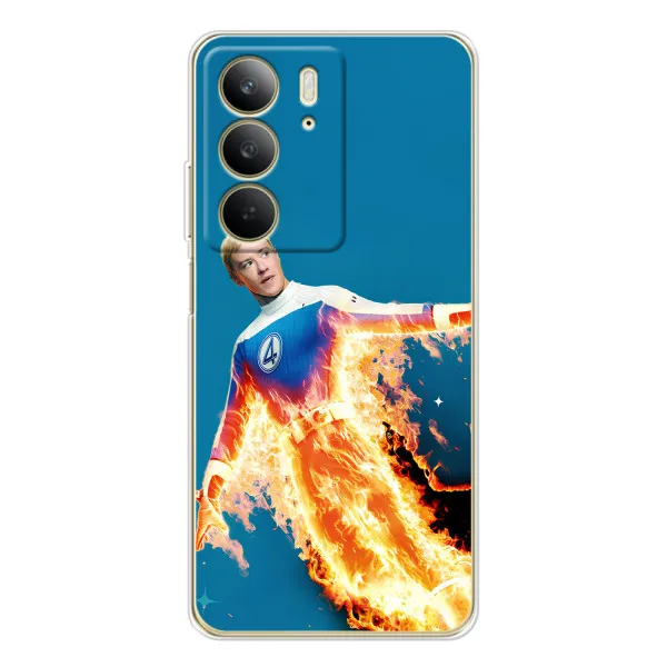 Чохол з принтом «Людина-факел у вогні» для Realme C73 5G