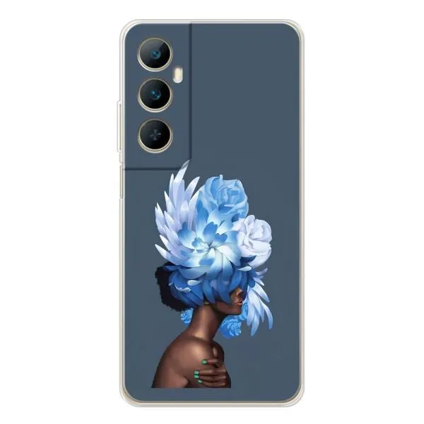 Чехол с принтом «Цветы на голове» для Realme C75