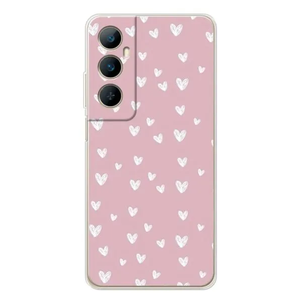 Чехол с принтом «Сердечки на розовом» для Realme C75 Чехол с принтом «Сердечки на розовом» для Realme C75