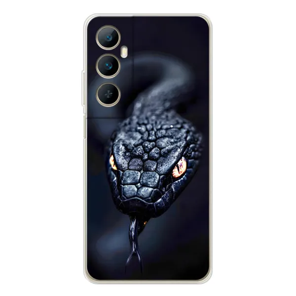 Чехол с принтом «Черная змея» для Realme C75