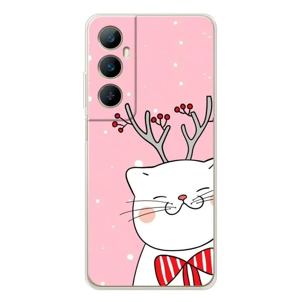 Чехол с принтом «Зимний кот» для Realme C75 Чехол с принтом «Зимний кот» для Realme C75