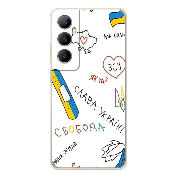 Чехол с принтом «Стикер» для Realme C76