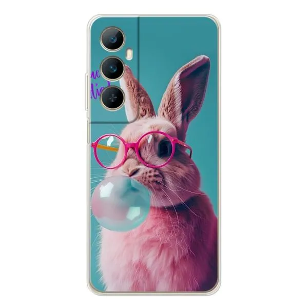 Чехол с принтом «Кролик в очках» для Realme C76