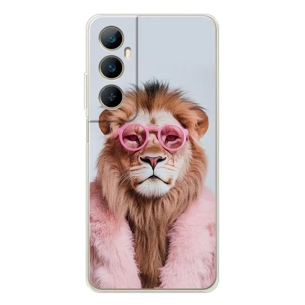 Чехол с принтом «Лев в очках» для Realme C76
