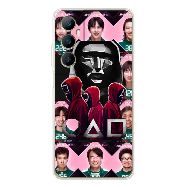 Чехол с принтом «Участники Игра кальмара» для Realme C76 Чехол с принтом «Участники Игра кальмара» для Realme C76