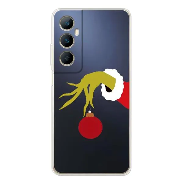 Чехол с принтом «Гринч с игрушкой» для Realme C76