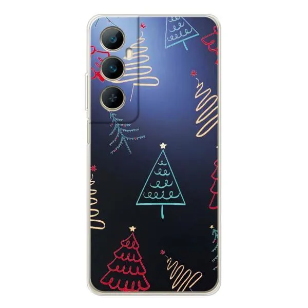 Чехол с принтом «Рождественские елки» для Realme C76
