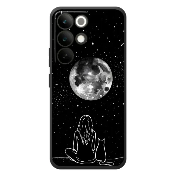 Чехол с принтом «Девушка с котом» для Realme C85 Pro
