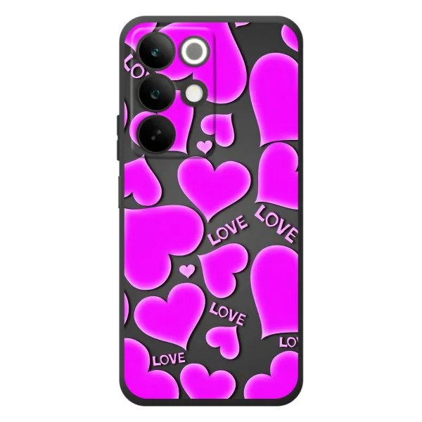 Чохол з принтом «Pink hearts» для Realme C85